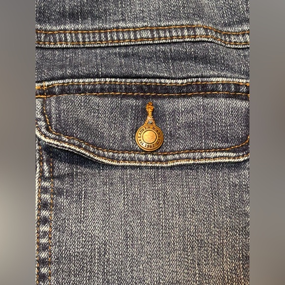 Vintage Y2K Lauren Jeans Co Ralph Lauren‎ Denim Zip Front Stretch Jean Jacket 2X - Picture 6 of 13